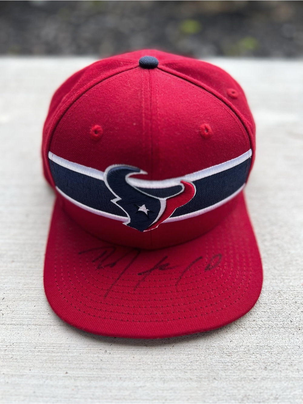 Deandre Hopkins Signed Houston Texans Red Fitted 9fifty New Era NFL Mens Cap